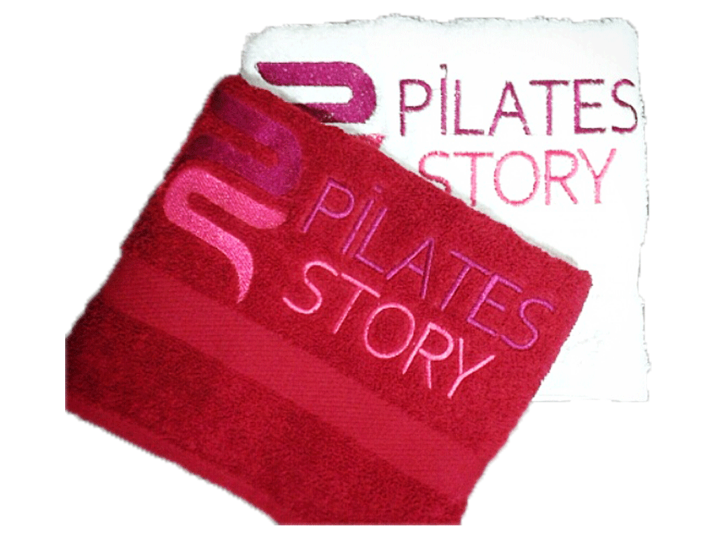 Kurumsal Havlu Logo Nakışlı Özel Tasarım Orta Kalite 50x90 Kırmızı Pilates