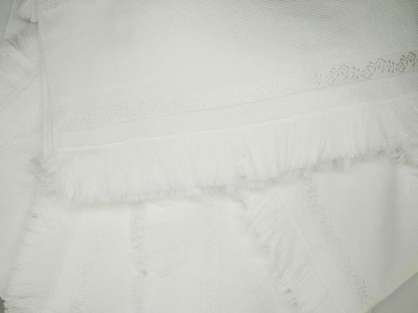 6'lı Fiesta Soft Etaminli Havlu KANAVİÇELİK Beyaz 50X90 El Yüz Havlusu