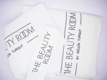 Kurumsal Havlu Logo Nakışlı Özel Tasarım Orta Kalite 3'lü Havlu Set Beyaz Room