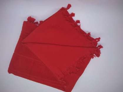 Havlu Peştemal Saçaklı %100 Penye Pamuk 80x180 Kırmızı